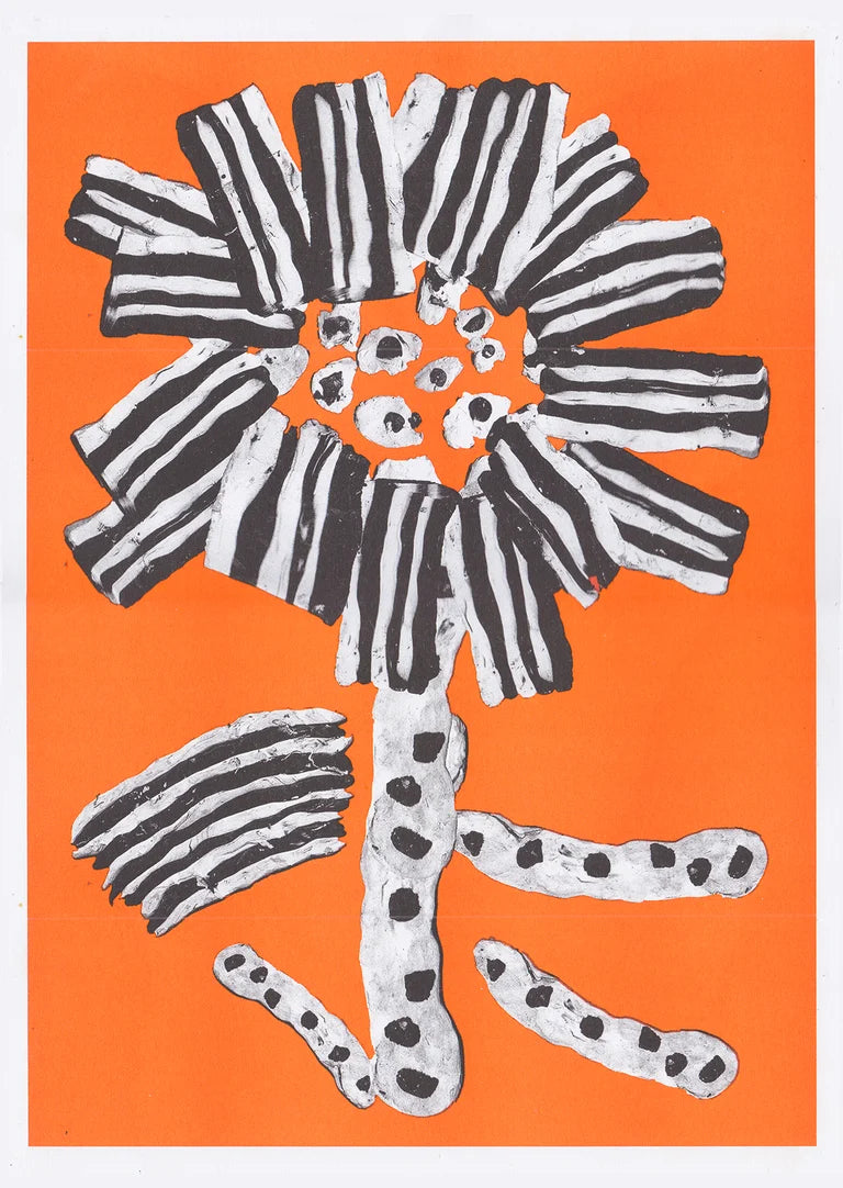 Blob Flower V Risograph Print