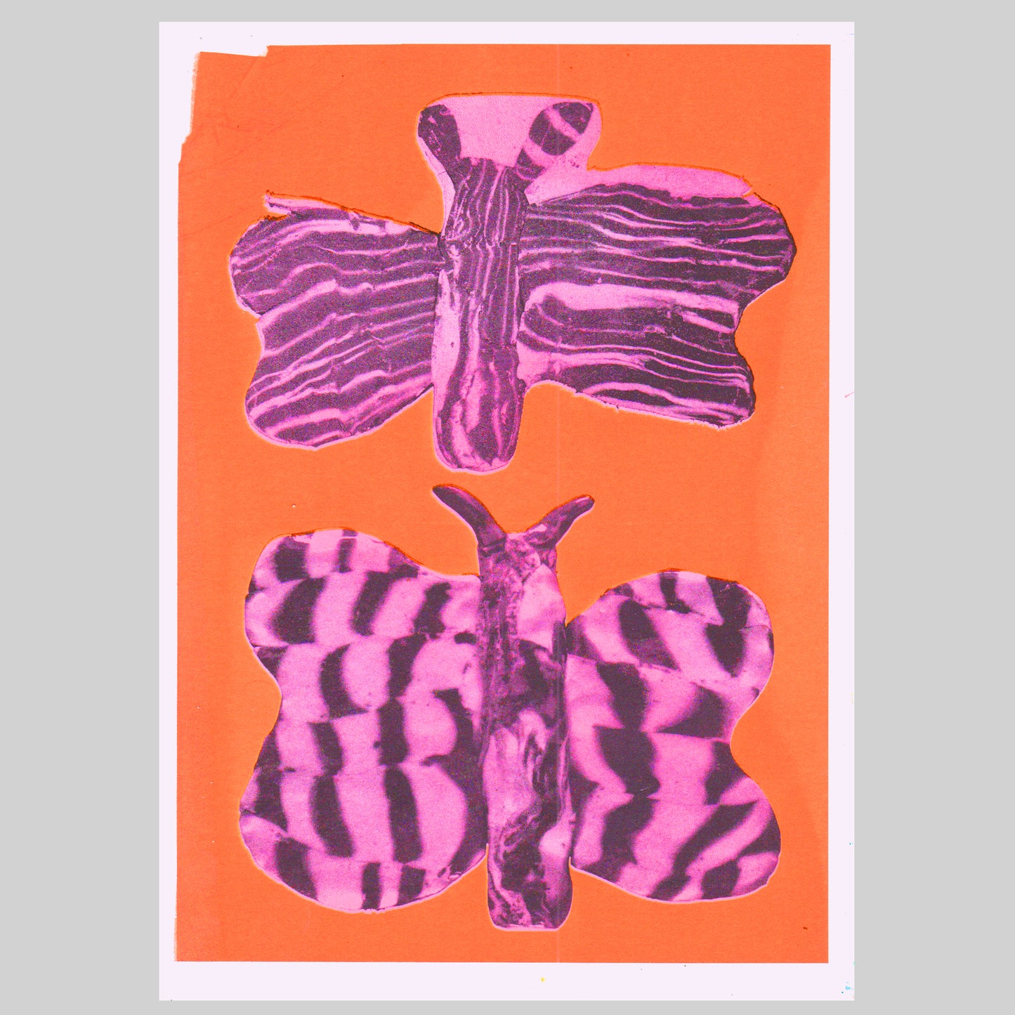 Butterflies Risograph Print