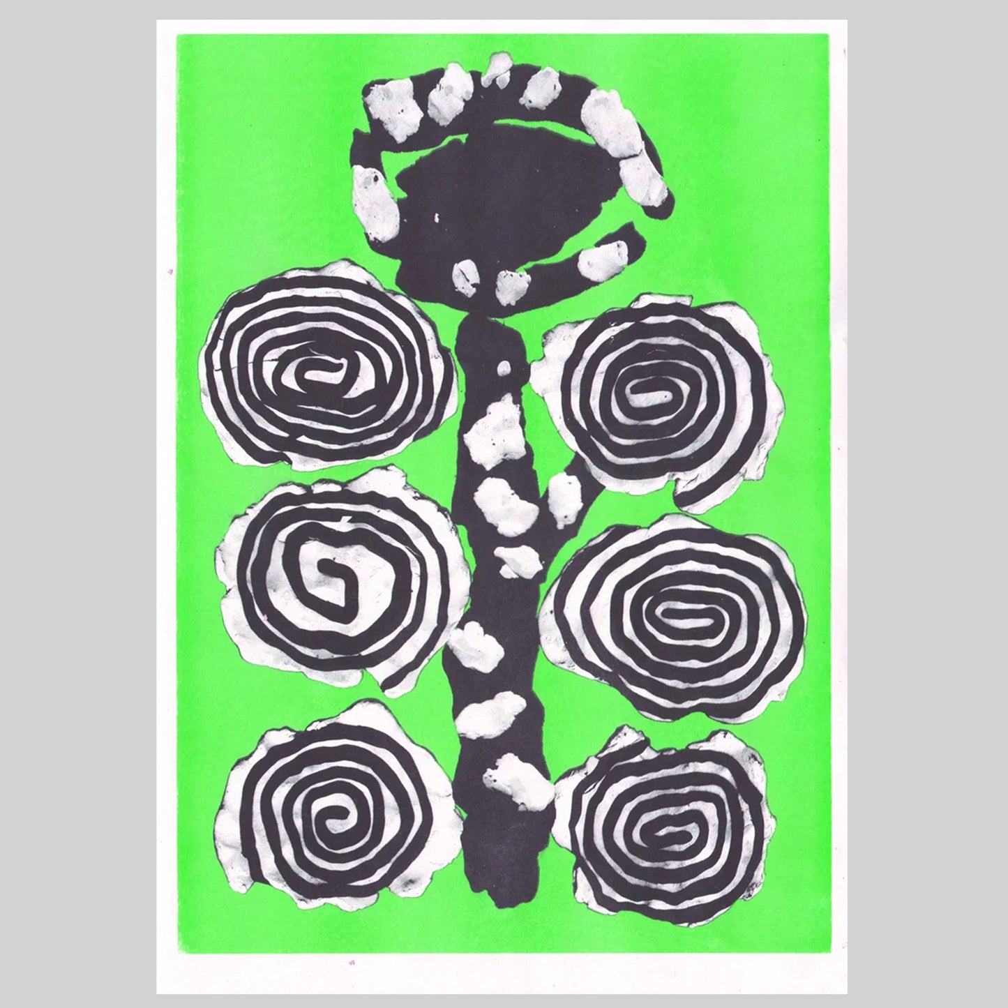 Flower Blob III Risograph Print