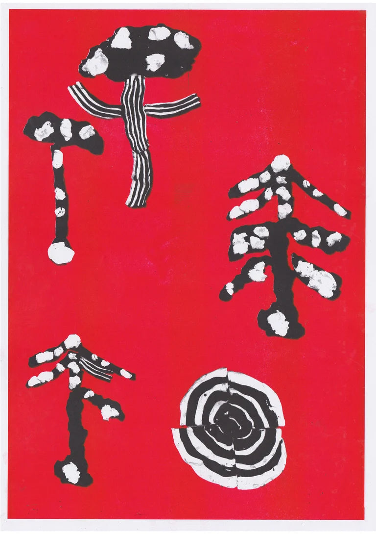 Flower Blob III Risograph Print