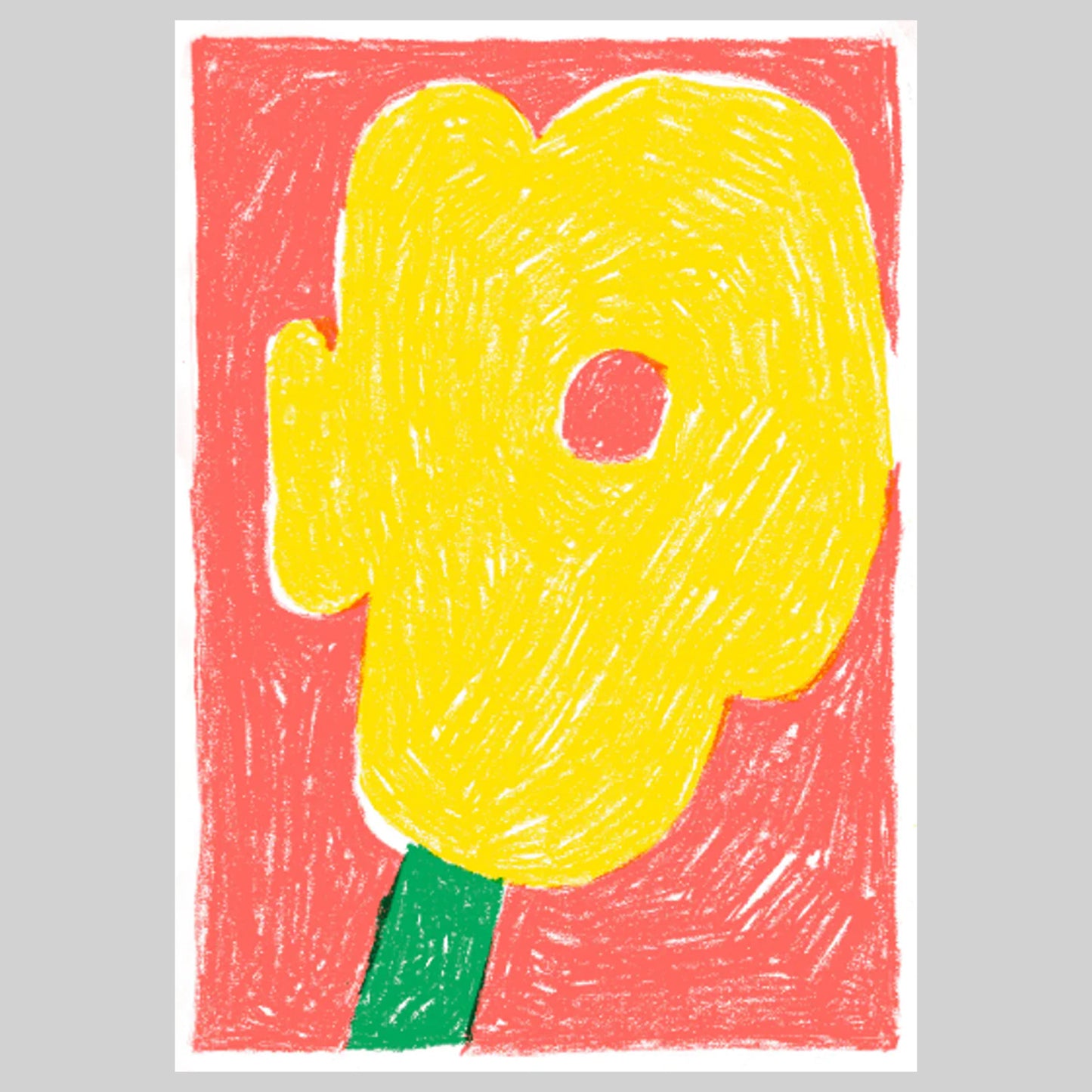 Flower Risograph Print