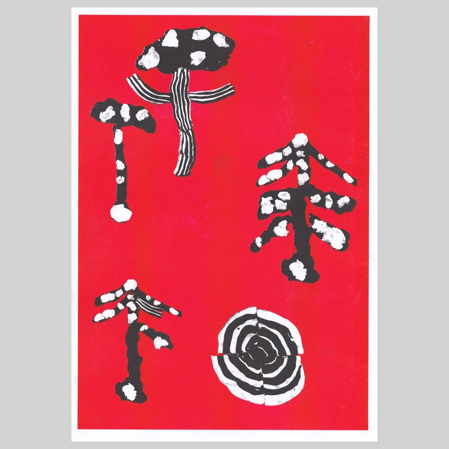 Flower Blob III Risograph Print