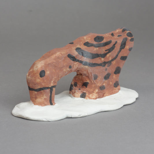 Small Ceramic Bird Ornament (brown)