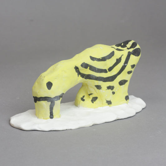 Small Ceramic Bird Ornament (yellow)