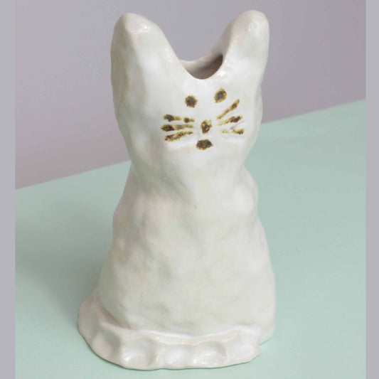 Small Ceramic Cat Vase III