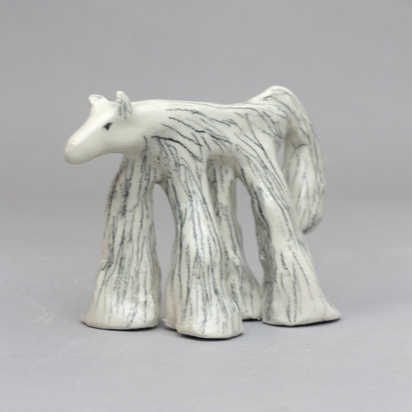 Small Stoneware Ceramic Horse Ornament